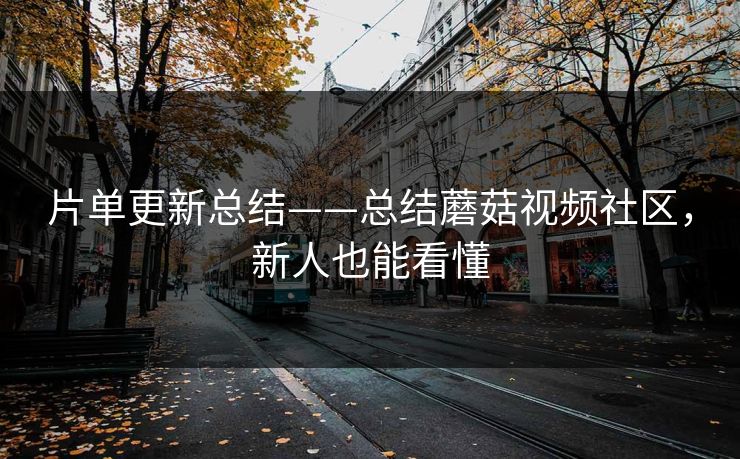 片单更新总结——总结蘑菇视频社区，新人也能看懂