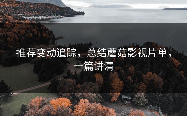推荐变动追踪，总结蘑菇影视片单，一篇讲清